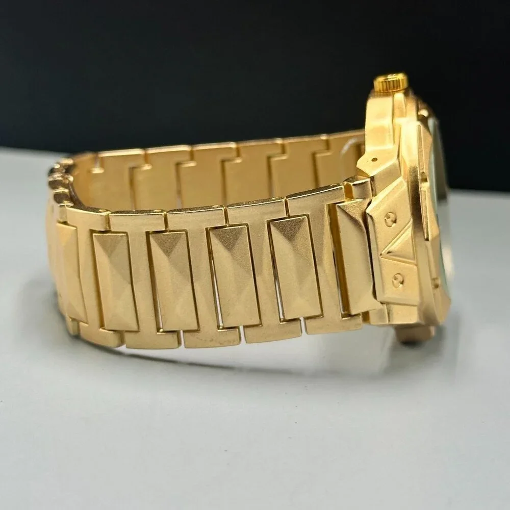Montres Carlo Watch Men Gold Tone Round Dial 48MM New Battery 8.5 New With Tags
